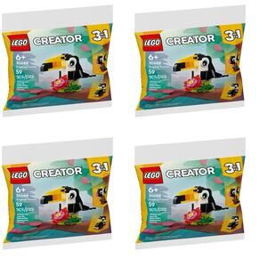 LEGO Creator 30688 Tropical Toucan Polybag 3 in 1 Fish Penguin Lot of 4 Sealed